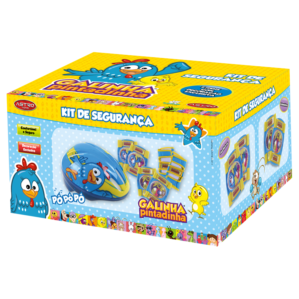 KIT SEGURANCA GALINHA PINTADINHA