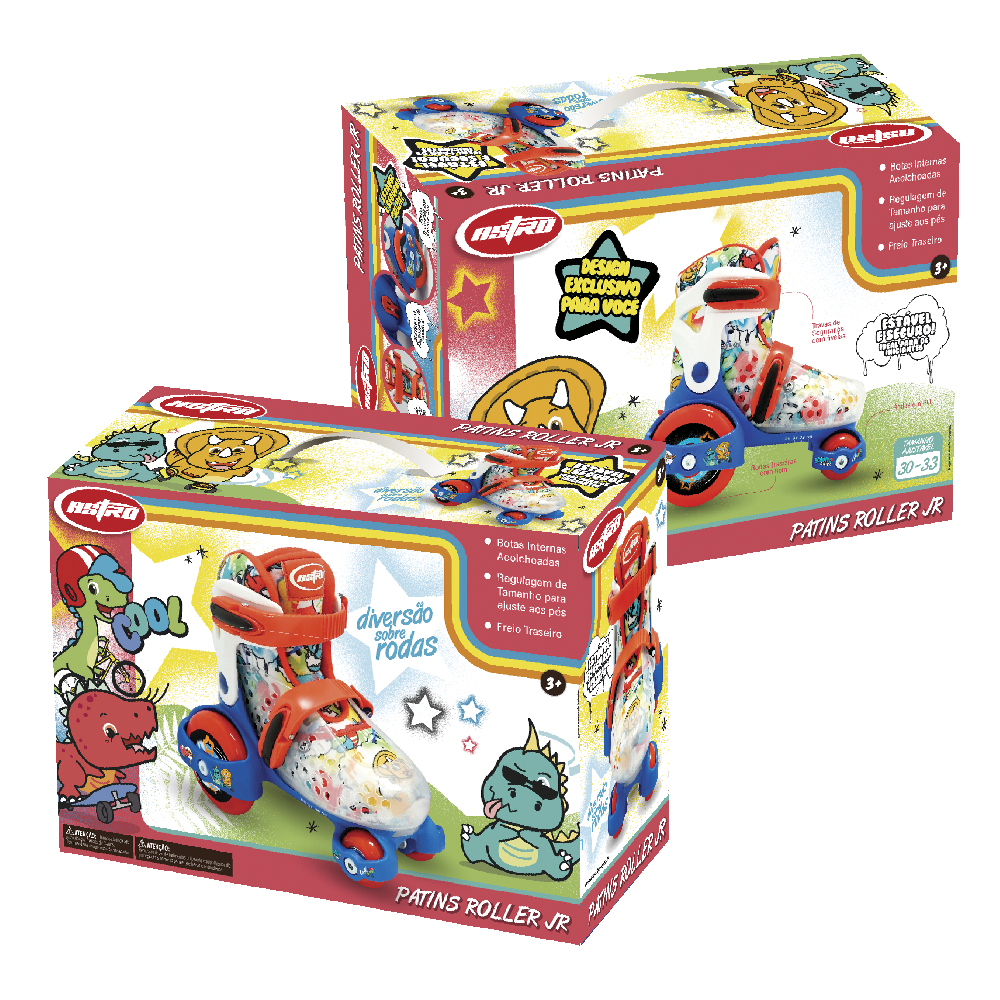 PATINS ROLLER JR DINOSSAURO